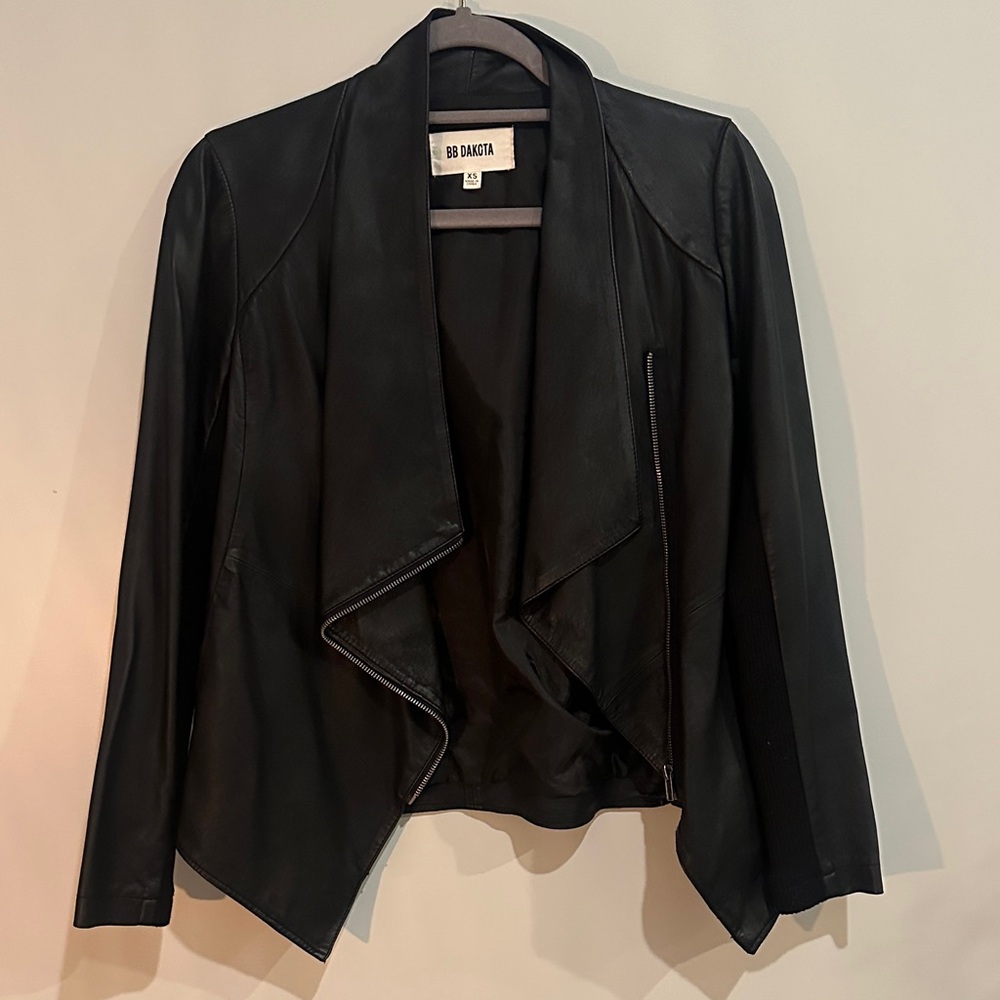 BB Dakota Black Faux Leather Jacket